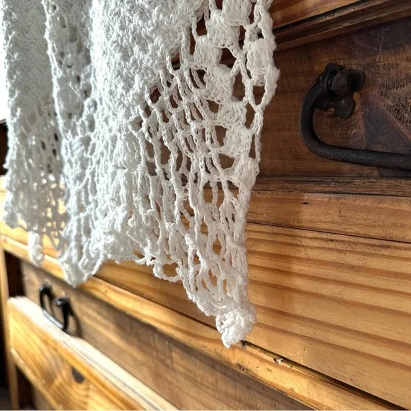 Handmade Crochet Mermaid Midi Maxi Dress Beach Cover Fishtail Hem - Size S/M - Picture 4 of 11